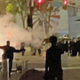 Police officers instigated violent encounters with protestors in San Jose on Saturday night. Image: Mark Newshouse